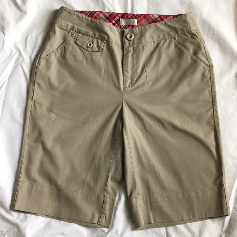 Christopher and Banks khaki bermuda shorts